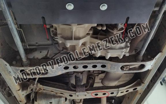 Acél kapcsolószekrény védőlemez Nissan Navara D22