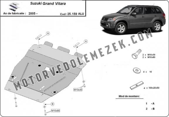 Aluminíum motor, hűtő védőlemez Suzuki Grand Vitara 2