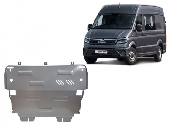 Alumínium  motor, kapcsolószekrény, hűtő védőlemez MAN Tge