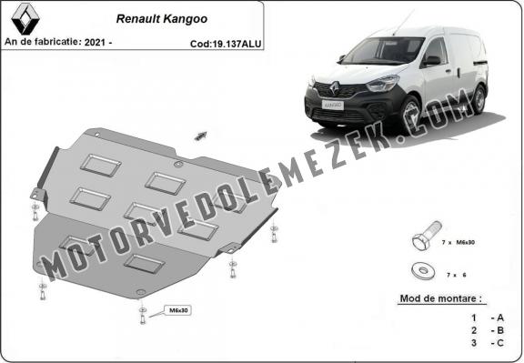 Aluminium motor, kapcsolószekrény védőlemez Renault Kangoo