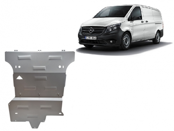 Aluminum motor, kapcsolószekrény védőlemez Mercedes Vito W447