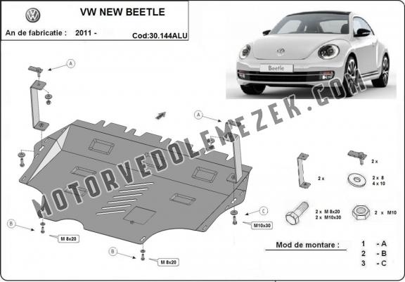 Alumínium kapcsolószekrény, hűtő védőlemez Volkswagen New Beetle