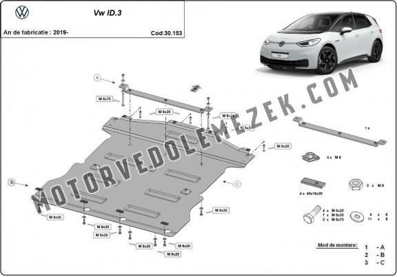 Motor, karter- védő acéllemez Volkswagen ID 3