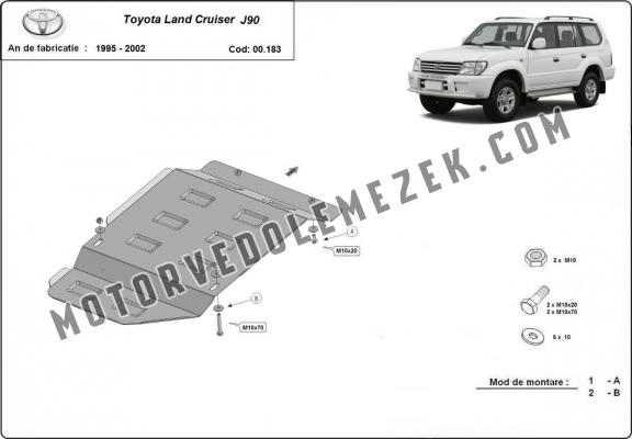 Acél kapcsolószekrény védőlemez Toyota Land Cruiser J90