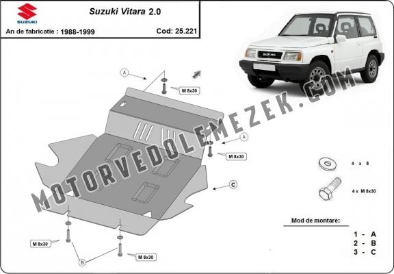 Acél motor, hütő védőlemez Suzuki Vitara 2.0