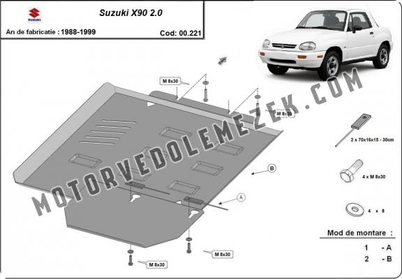 Acél kapcsolószekrény védőlemez Suzuki X90 2.0