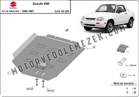 Acél kapcsolószekrény védőlemez Suzuki X90