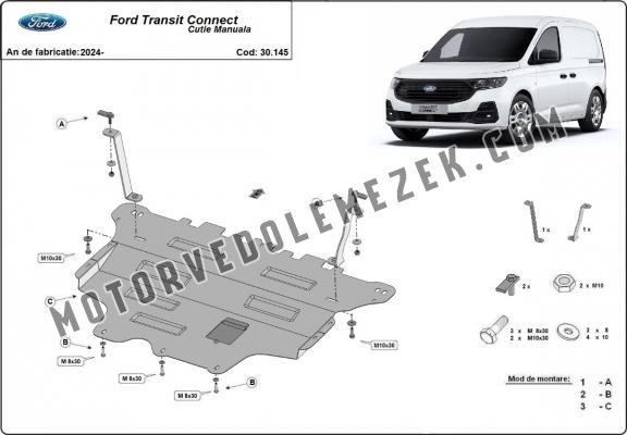 Acél motor, kapcsolószekrény, hütő védőlemez Ford Transit Connect