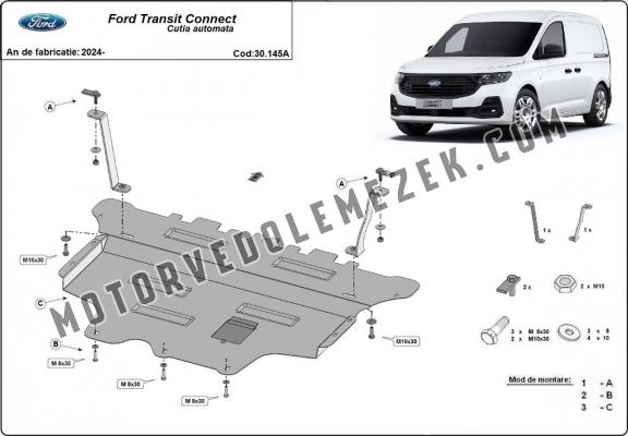 Acél motor, sebbeségváltó, hütő, első lökhárító védőlemez Ford Transit Connect - Automata Sebességváltó