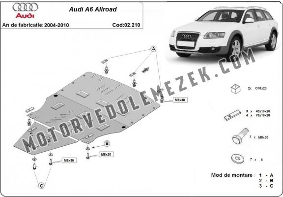 Steel skid plate for Audi A6 Allroad 2 - sans latéraux