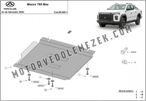 Acél kapcsolószekrény védőlemez Maxus T60 Max