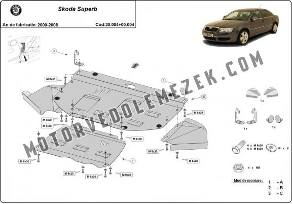 Steel skid plate for Skoda Superb - promotional package