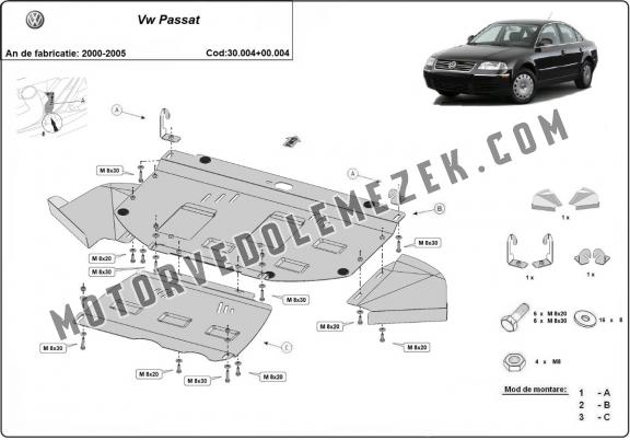 Steel skid plate for Volkswagen Passat - promotional package