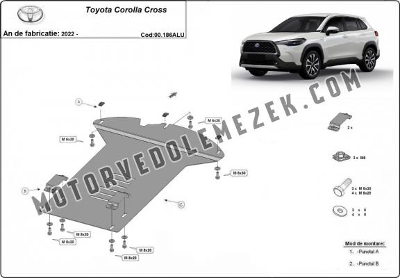 Alumínium katalizátorvédő / katalizátor zár Toyota Corolla Cross