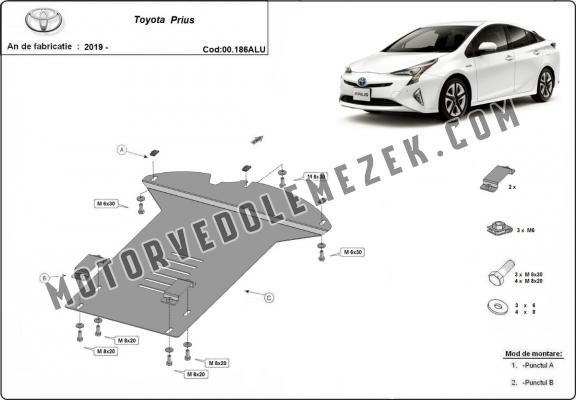 Alumínium katalizátorvédő / katalizátor zár Toyota Prius