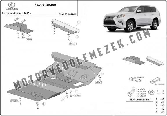Motor, karter- védő Aluminumlemez Lexus GX460