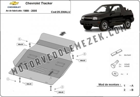 Alumínium motor, sebességváltó, hűtő, első lökhárító védőlemez Chevrolet Tracker