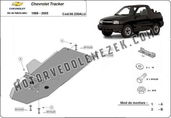 Aluminum kapcsolószekrény védőlemez Chevrolet Tracker