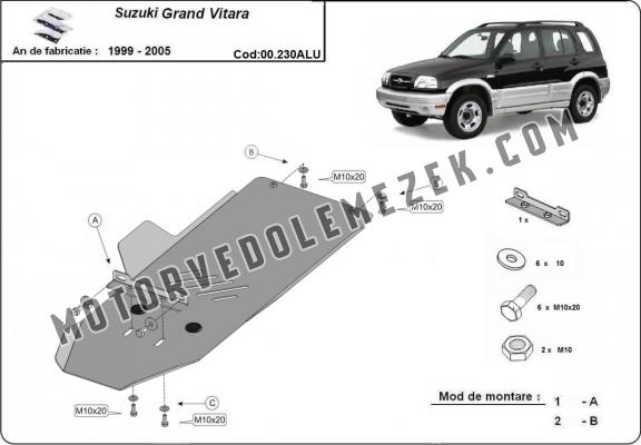 Aluminum kapcsolószekrény védőlemez Suzuki Grand Vitara