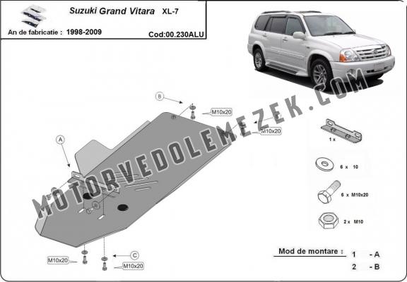 Aluminum kapcsolószekrény védőlemez Suzuki Grand Vitara XL7