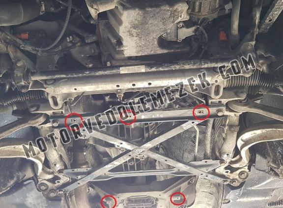 Acél kapcsolószekrény védőlemez Audi A5