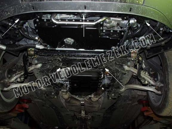 Acél motor, hütő védőlemez Audi A6