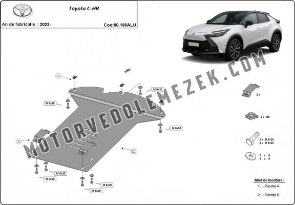 Alumínium katalizátorvédő / katalizátor zár Toyota C-HR