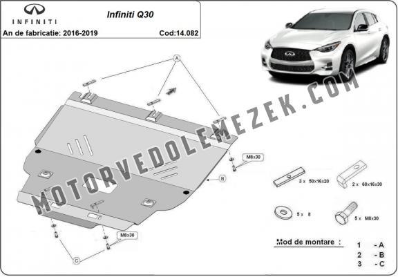 Steel skid plate for Infiniti Q30