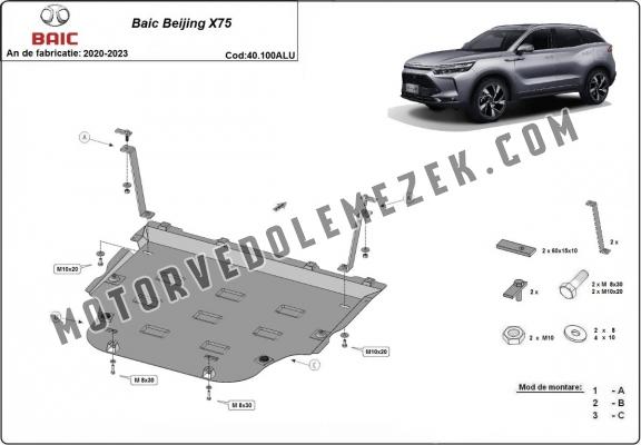 Aluminium motor, sebbeségváltó védőlemez BAIC Beijing X75
