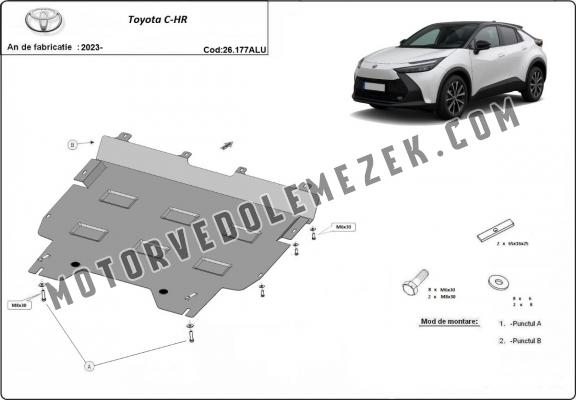 Alumínium motor, sebességváltó, hűtő, első lökhárító védőlemez Toyota C-HR