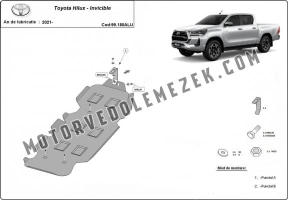 Aluminium üzemanzagtartály védőlemez Toyota Hilux Invincible