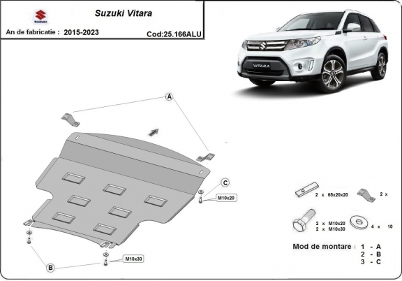 Aluminium motor, sebbeségváltó védőlemez Suzuki Vitara
