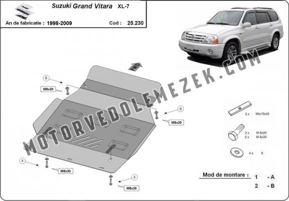 Acél motor, hütő védőlemez Suzuki Grand Vitara XL-7