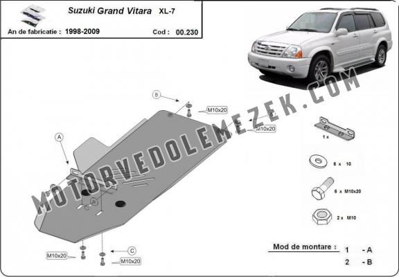 Acél kapcsolószekrény védőlemez Suzuki Grand Vitara XL-7