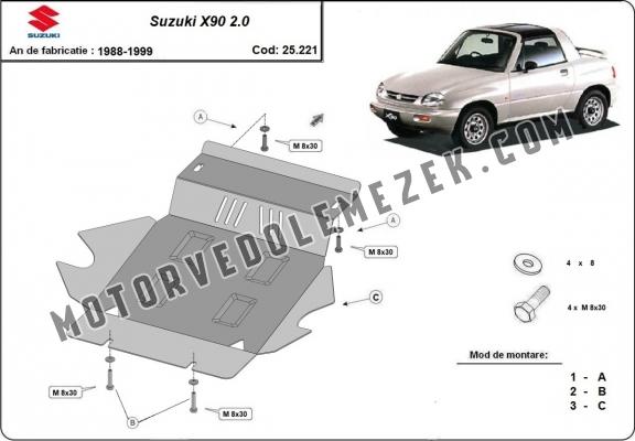 Steel skid plate for Suzuki X90 2.0