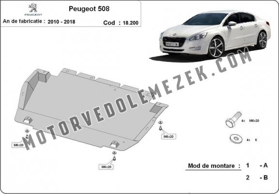 Steel skid plate for Peugeot 508