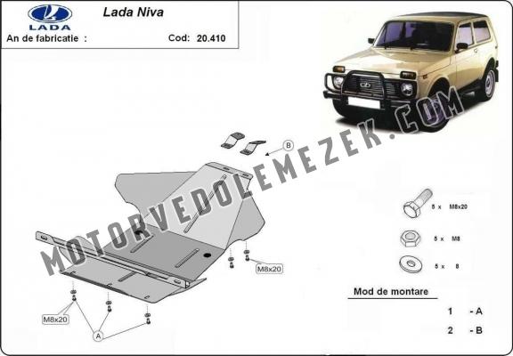 Steel skid plate for Lada Niva