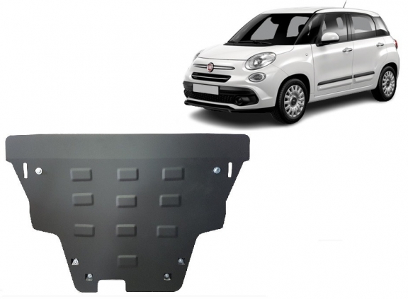 Acél motor, kapcsolószekrény, hűtő védőlemez Fiat 500 L