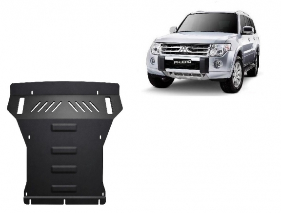 Acél motor, hűtő védőlemez Mitsubishi Pajero 4 (V80, V90)