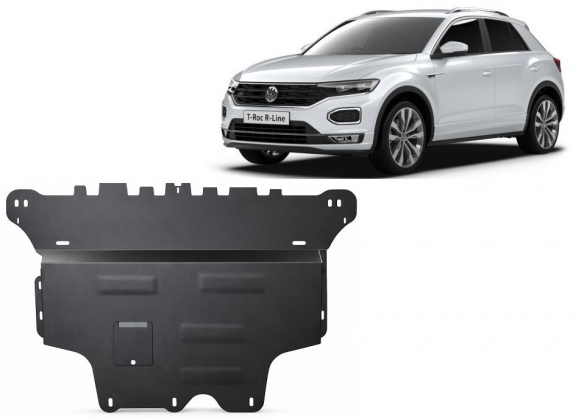 Acél motor, sebességváltó, hűtő, első lökhárító védőlemez Volkswagen T-Roc
