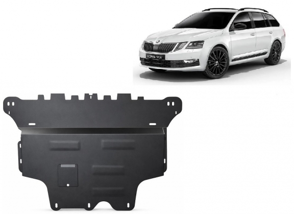 Acél motor, kapcsolószekrény védőlemez Skoda Octavia 3