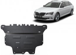 Acél motor, sebességváltó, hűtő, első lökhárító védőlemez Skoda Superb
