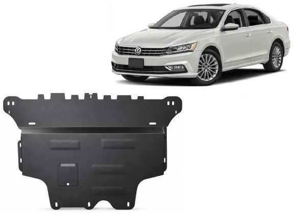 Acél motor, sebességváltó, hűtő, első lökhárító védőlemez VW Passat B8