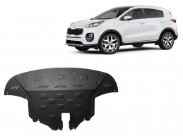 Acél motor, sebességváltó, hűtő, első lökhárító védőlemez Kia Sportage