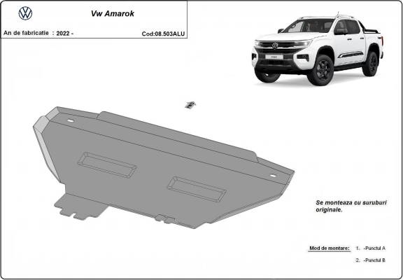 Alumínium hűtő védőlemez Volkswagen Amarok