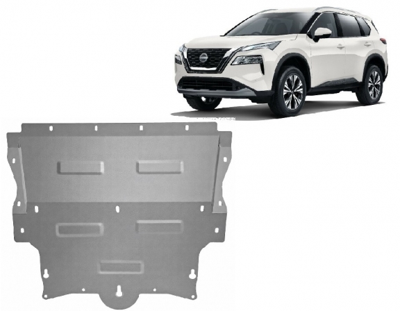 Aluminium motor, kapcsolószekrény védőlemez Nissan X-Trail T33