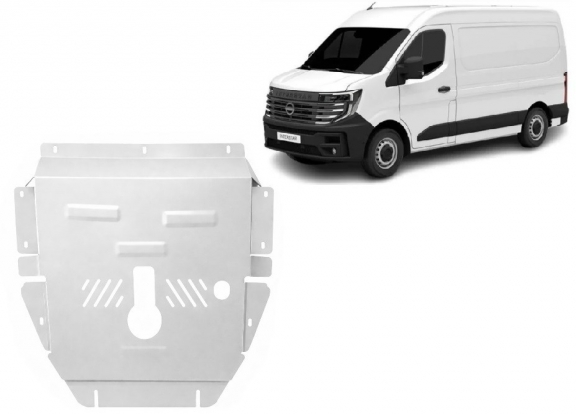 Aluminium motor, kapcsolószekrény védőlemez Nissan Interstar