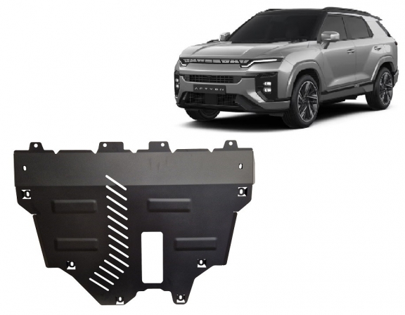 Acél motor, hűtő védőlemez KGM Actyon