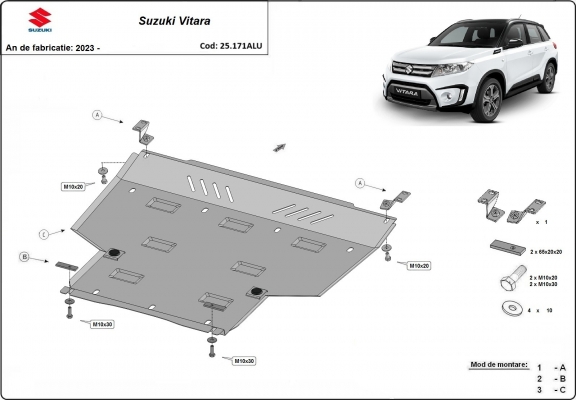 Alumínium motor, sebességváltó védőlemez Suzuki Vitara