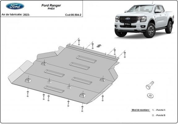 Acél kapcsolószekrény védőlemez Ford Ranger